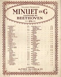 Beethoven - Minuet in G - Violinist's Repertoire