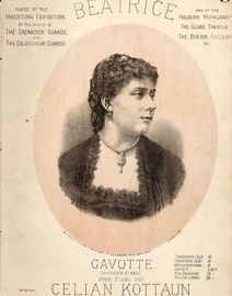 Beatrice - Gavotte for Piano Solo - The Success of Rivieres Promenade Concerts Covent Garden