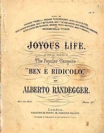 Joyous Life - An English version of the popular canzone "Ben E Ridicolo" - In the key of F major