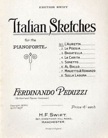 L'Auretta - No. 1 From  ''Italian Sketches'' - For Pianoforte - Edition Swift