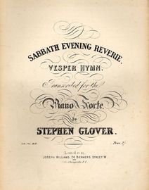 Sabbath Evening Reverie - Vesper Hymn for the Pianoforte