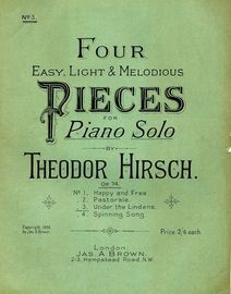 Under the Lindens - No. 3 from Four Easy, Light and Melodious Pieces for Piano Solo series