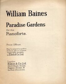 Paradise Gardens - For The Pianoforte