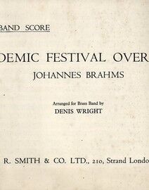 Brahms - Academic Festival Overture - Op. 80 - Brass Band Score