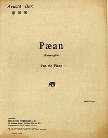Paean (Passacaglia) - For Piano