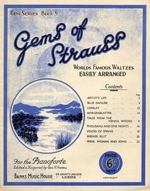 Gems of Strauss - Gem Series Book 9 - Worlds famous waltzes easily arranged for the Pianoforte