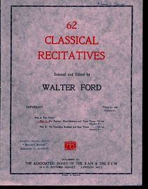 62 Classical Recitatives - Part I, No.'s 1-33 - For Soprano, Mezzo-Soprano and Tenor Voices