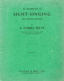 An introduction to sight singing with graded exercises