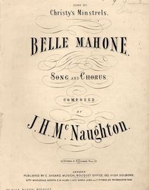 Belle Mahone - Song and Chorus - Sung by Christy Minstrels - Musical Bouquet No. 4124