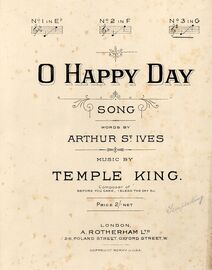 O Happy Day - Song in the key of G Major - for High Voice