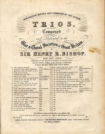 Hark! tis the Indian Drum - No. 14 of trios composed and dedicated to the Glee and Choral Societies of Great Britain - For Vocal Trio and Pianoforte
