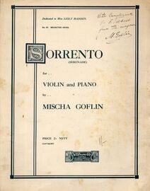 Sorrento (Serenade) - For Violin and Piano