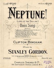 Neptune! (Lord of the Sea am I) - Bass Song - No. 1 in key of B flat
