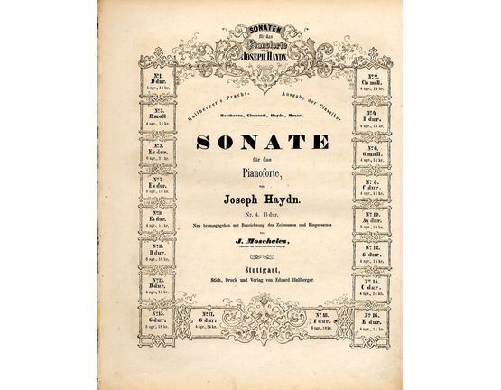 10083 | Sonate No. 4 in B Dur - Sonaten fur das Pianoforte von Joseph Haydn series No. 4