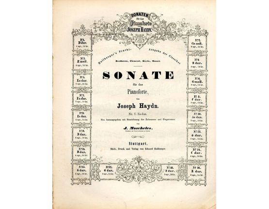 10083 | Sonate No. 7 in Es dur - Sonaten fur das Pianoforte von Joseph Haydn series No. 7
