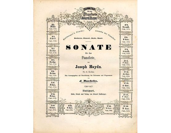 10083 | Sonate No. 9 in Es dur - Sonaten fur das Pianoforte von Joseph Haydn series No. 9