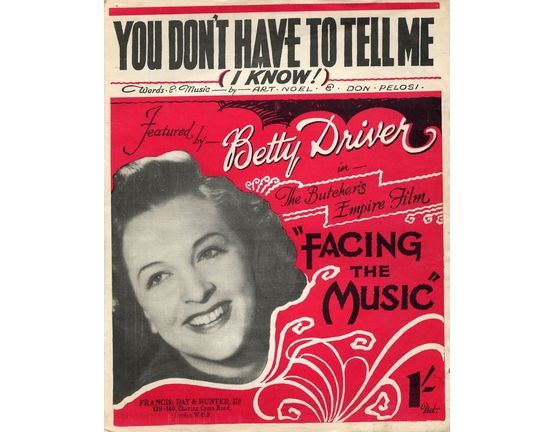 10084 | You Don't Have to Tell Me - Betty Driver in "Facing the Music" - Song