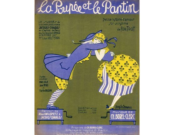 10129 | La Poupee et le Pantin - Petite histoire d'amour sur un rythme de Fox-trot - Chantee et dancee par Earl Leslie, Janey Myro et Marthe Baldini -  - For