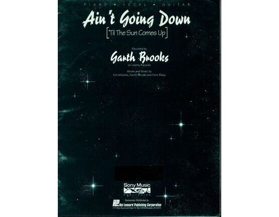 10141 | Ain't Going Down - Recorded by Garth Brooks - Piano - Vocal - Guitar