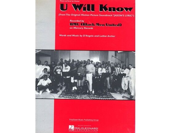 10141 | U will Know (From the motion picture "Jason's Lyric") - Featuring Black Men United - Piano - Vocal - Guitar