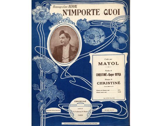 10143 | N'importe quoi - Cree par Mayol - For Piano and Voice - French Edition