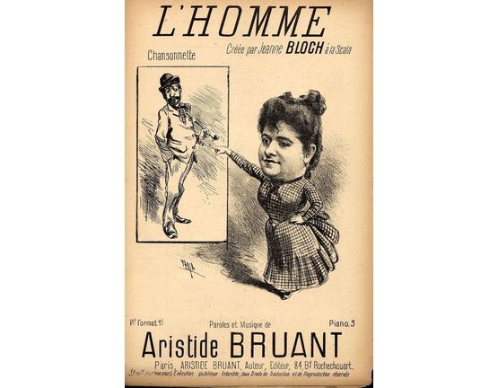 10183 | L' Homme - Chansonnette -Creee par Jeanne Bloch a la Scala -  French Edition
