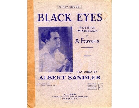 10270 | Black Eyes - Russian Impression for Violin and Piano - Featuring Albert Sandler