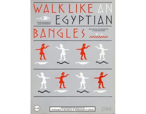 103 | Walk Like an Egyptian - Recorded by The Bangles on CBS Records - For Piano and Voice with Guitar chord symbols