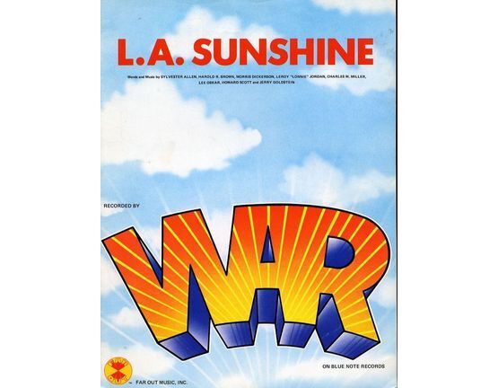 10347 | L. A. Sunshine - Recorded by WAR - For Piano and Voice with Guitar chord symbols