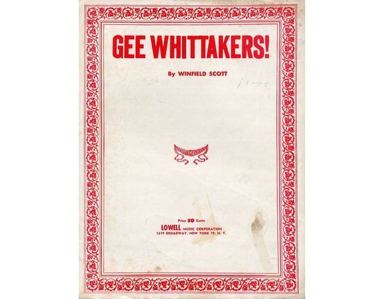 10356 | Gee Whittakers! - For Piano and Voice with Ukulele chord symbols