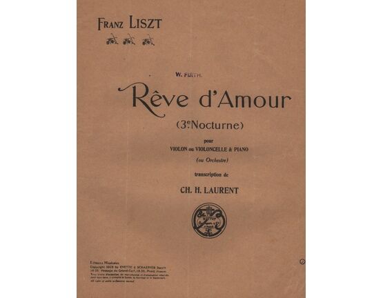 10485 | Reve d'Amour - Transcription of the 3rd.Nocturne, Franz Liszt
