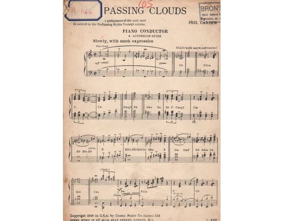 10505 | DANCE BAND:-  PASSING CLOUDS