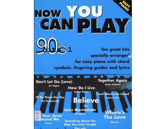 10787 | Now You Can Play 90s Hits 1 - Ten great hits specially arranged for easy piano