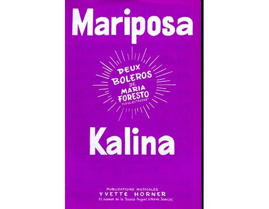 11038 | Dance Band:- Deux Boleros (a) Mariposa (b) Kalina