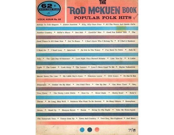11119 | The Rod McKuen Book - Popular Folk Hits - For Piano and Voice with chords