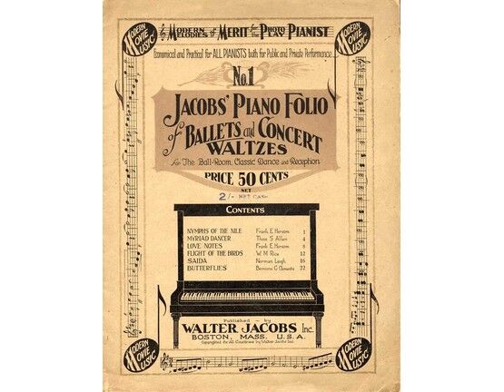 11326 | Jacob's Piano Folio of Ballets and Concert Waltzes for the Ball Room, Classic Dance and Reception - Book 1
