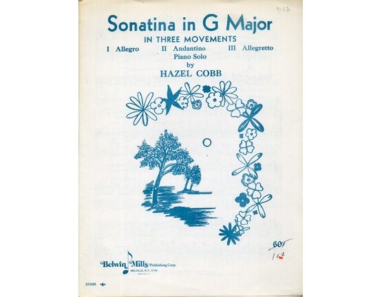 11658 | Cobb - Sonatina in G Major in Three Movements - Piano Solo