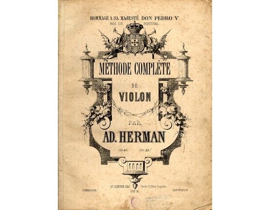 11798 | Ad. Herman - Methode Complete de Violon - Op. 40
