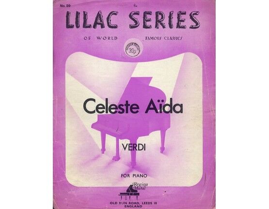 11919 | Verdi - Celeste Aida - For Piano - Lilac Series of World Famous Classics No. 99