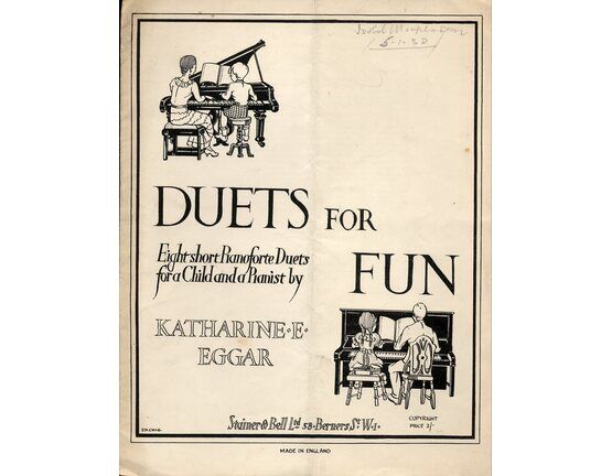 12189 | Duets for Fun - Eight Short Pianoforte Duets for a Child and a Pianist - Piano Duet