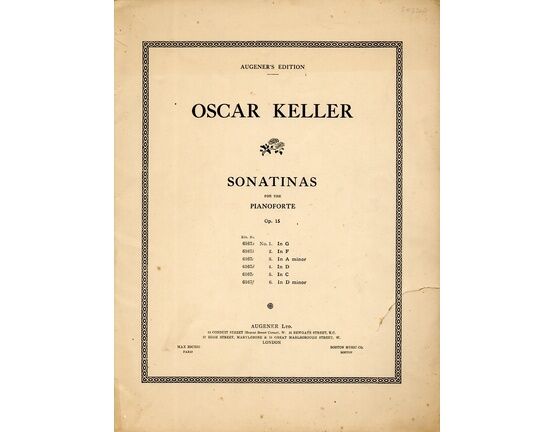 12965 | Keller - Sonatinas for the Pianoforte - Op. 15
