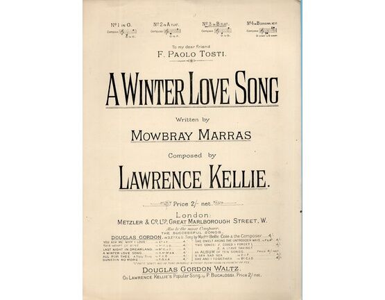 12969 | A Winter Love Song - In the Key of B Flat - For Medium to High Voice