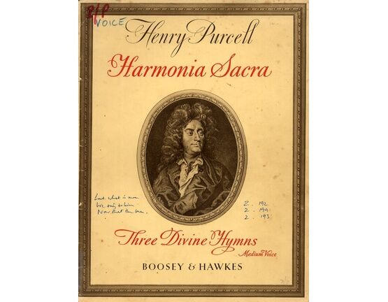 13010 | Harmonia Sacra - Three Divine Hymns - For Medium Voice