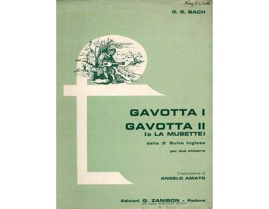 13207 | Bach - Gavotta 1 & Gavotta 2 (O La Musette) Dalla 3a Suite Inglese - Guitar Duet