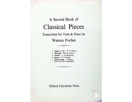 139 | A Second Book of Classical Pieces - For Viola and Piano