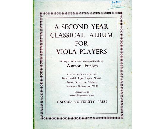 139 | A Second Year Classical Album For Viola Players - 11 Short Pieces