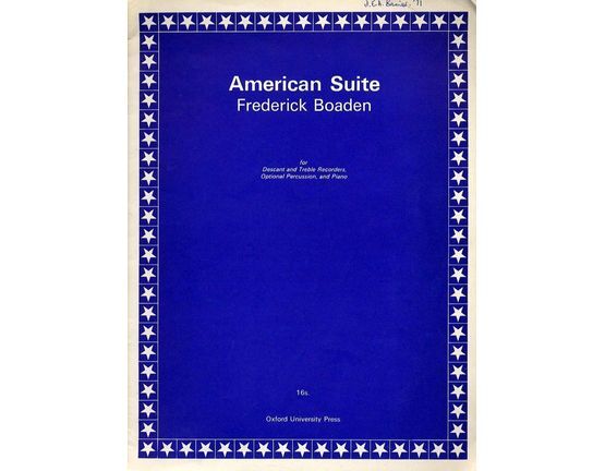 139 | American Suite - For Descant and Treble Recorders, Optional Percussion and Piano
