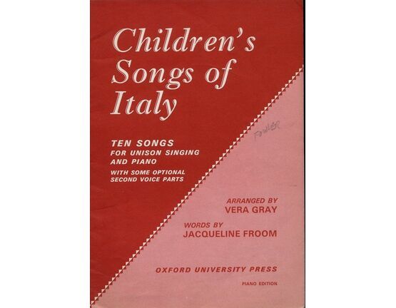 139 | Childrens Songs of Italy - Ten Songs for Unison Singing and Piano