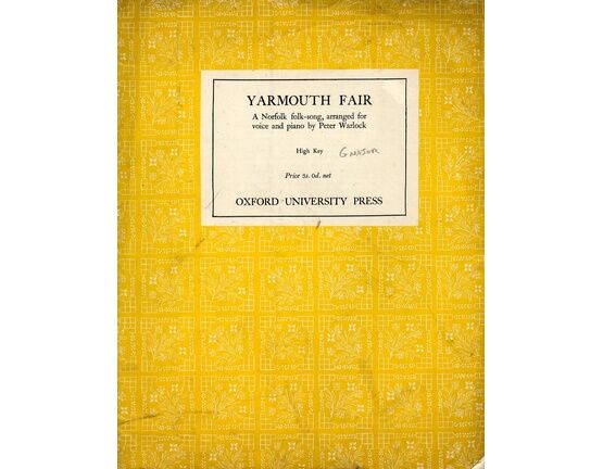 139 | Yarmouth Fair - A Norfolk Folk Song arranged for voice and piano in the key of G major