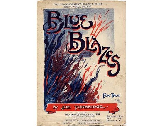 1527 | Blue Blazes - fox trot - featured by Murray Pilcer and his famous jazz bands